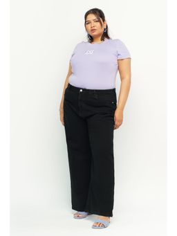 FREAKINS - Curve Classic Black Wide Jeans