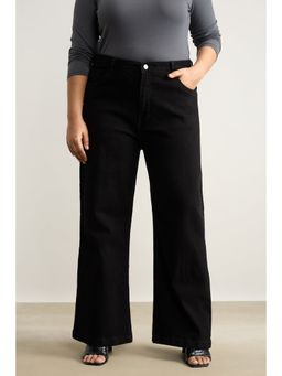 FREAKINS - Curve Classic Black Wide Jeans