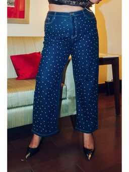 FREAKINS - Curve Embellished Good Icon Straight Jeans