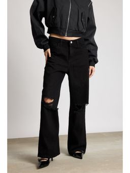 FREAKINS - Wide Coal Washed Jeans