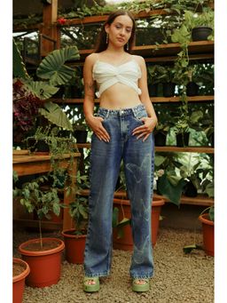 FREAKINS - Butterfly Inked Straight Jeans