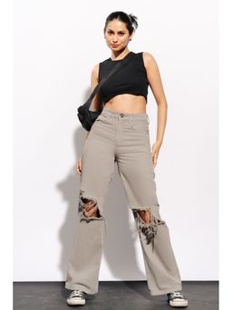 FREAKINS - Retreat Distress Straight Leg Jeans