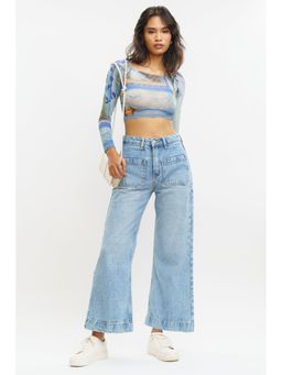 FREAKINS - Front Pocket Fresh Indigo Wide Jeans
