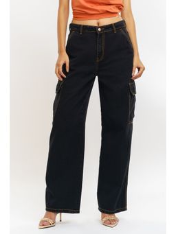 FREAKINS - Contrast Stitch Baggy Cargo Jeans