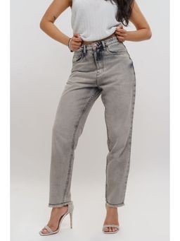 FREAKINS - Light Grey Mom Jeans