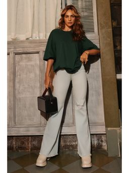 FREAKINS - Light Blue Retro Bootcut Jeans