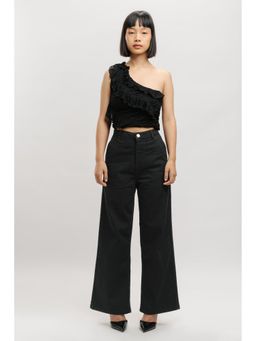 FREAKINS - Black Wide Leg Jeans