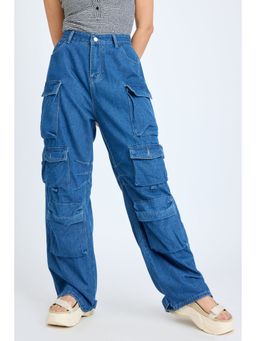 FREAKINS - Indigo Navigator Cargo Jeans