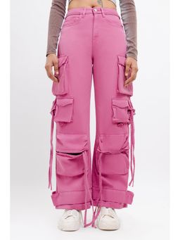 FREAKINS - Wide Straight Utility Cargo Jeans