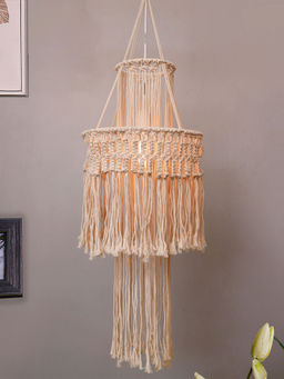 Homesake - Macramé Lamp Hanging Pendant Light 2 Layer