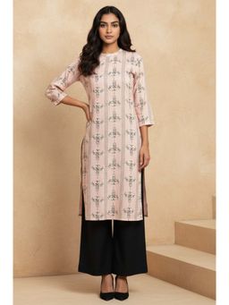 W - Pink Printed Kurta