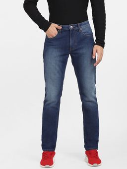 Jack & Jones - Blue Low Rise Washed Glenn Slim Jeans