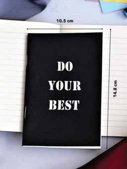 THE ZAPPY BOX - A6 Do Your Best Black Notebook