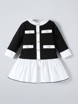 Hopscotch - Pearl Button Accent Dress