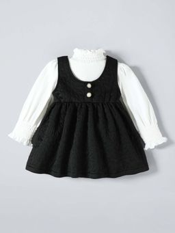 Hopscotch - Smocking Accent Dress with T-shirt