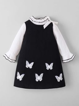 Hopscotch - Butterfly Applique Dress with T-shirt