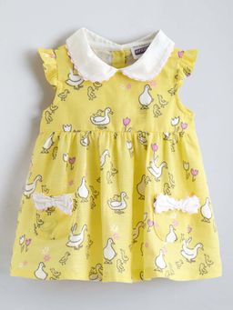 Hopscotch - Muslin Peter Pan Collar Neck Dress