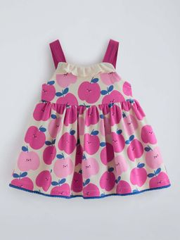 Hopscotch - Contrast Strap Dress with Tie-Up Back