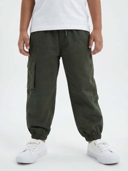 Hopscotch - Cargo Regular Fit Cotton Joggers