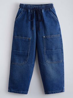 Hopscotch - Pleated Patch Cotton Denim Jeans