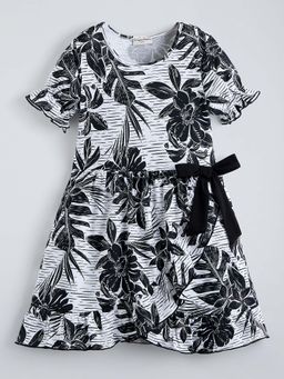 Hopscotch - Cotton Floral Sketch Dress