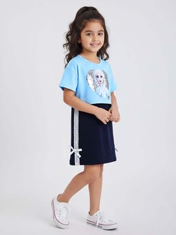 Hopscotch - Frozen Sequined Casual Dress With Top