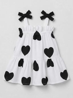 Hopscotch - Heart Tiered Casual Dress
