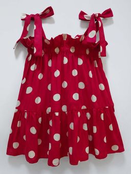 Hopscotch - Polka Dot Tiered Casual Dress