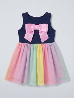 Hopscotch - Bow Applique Casual Dress