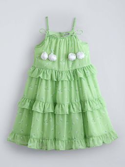 Hopscotch - Floral 3D Tassels Casual Dress