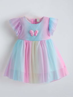 Hopscotch - Sequin Butterfly Applique Casual Dress