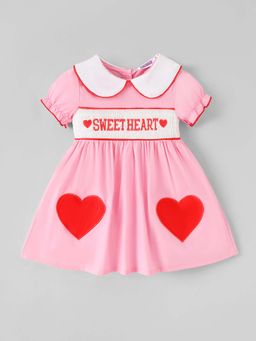 Hopscotch - Heart Smocked Casual Dress