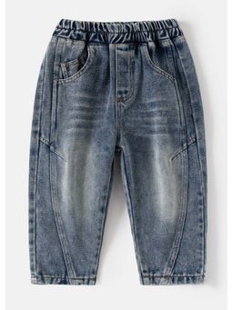 Hopscotch - Grey Cut and Sew Elastic Denim Jeans