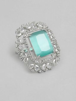 Gahan - Womens Silver Plated Mint Adjusted Ring