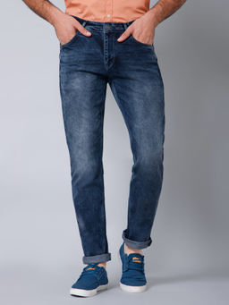 Cantabil - Mens Casual Dark Navy Blue Jeans