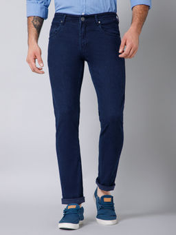 Cantabil - Mens Casual Dark Navy Blue Jeans