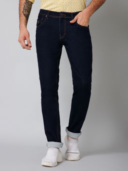 Cantabil - Mens Casual Dark Navy Blue Jeans