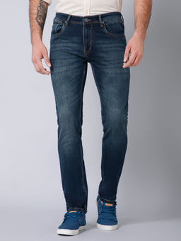Cantabil - Mens Casual Navy Blue Jeans