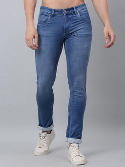 Cantabil - Mens Blue Solid Jeans