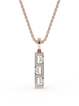 Avira Diamonds - Three Square Diamond Pendant