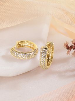 Zavya - Golden Radiance Gold-Plated 925 Sterling Silver Hoop Earrings