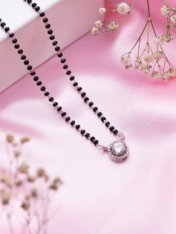 Zavya - Radiant Union 925 Sterling Silver Rhodium-Plated Mangalsutra