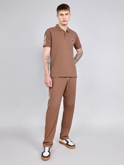 Monte Carlo - Mens Regular Fit Half Sleeve Solid Collar Co-Ord Set