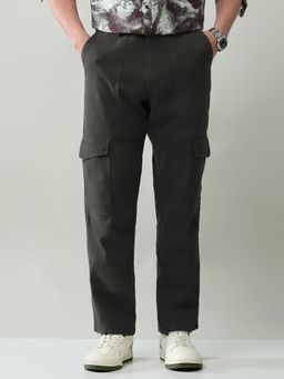 AD By Arvind - Solid Regular Fit Cargo Pocket Trouser