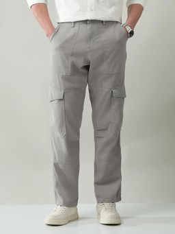AD By Arvind - Solid Regular Fit Cargo Pocket Trouser