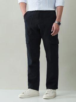 AD By Arvind - Solid Regular Fit Cargo Pocket Trouser