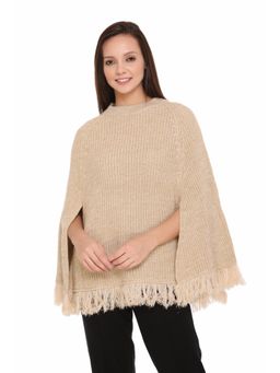 TWENTY ME - Womens Beige Colour Poncho