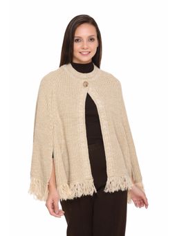 TWENTY ME - Womens Beige Colour Poncho