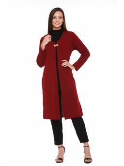 TWENTY ME - Womens Maroon Colour Shrug