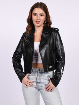 Saint G - Saira Black Leather Women Jackets